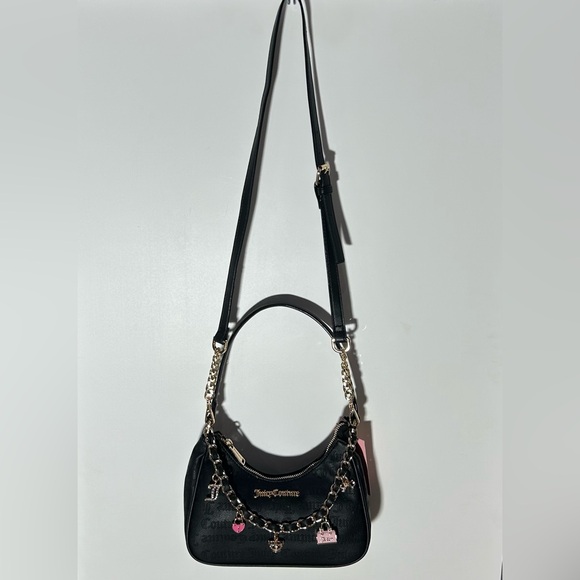 NWT Juicy Couture Princess Charming Black Shoulder Crossbody Bag Wallet VIRAL - Picture 3 of 15